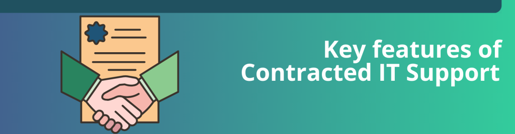 An image of handshaking demonstrating a contract with It support