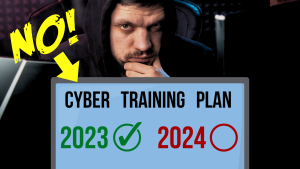 An image depicting cyber training plan for current year 2024