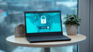 Laptop displaying a cybersecurity lock icon, representing a ransomware incident response plan for Fraser Valley businesses